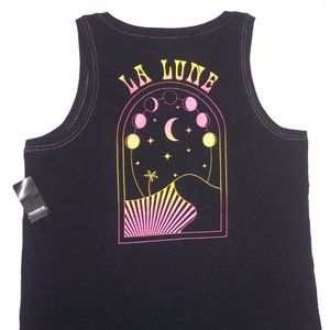 TORRID POCKET TANK - COTTON LA LUNE BACK GRAPHIC BLACK